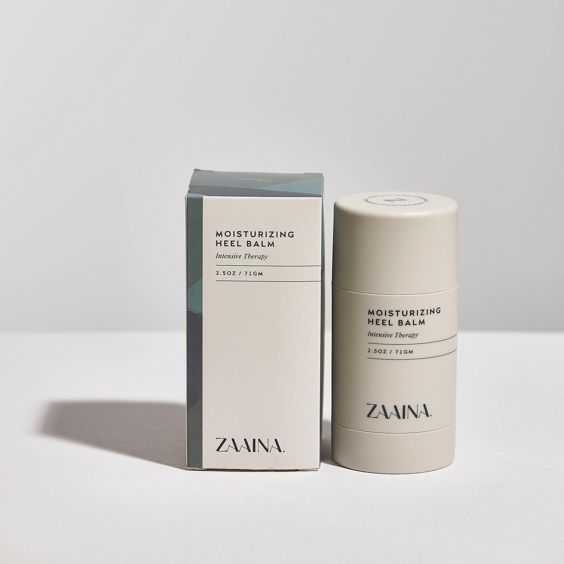 ZAAINA Intensive Heel Balm Stick for cracked heels, calluses, and dry feet moisturizing foot repair.
