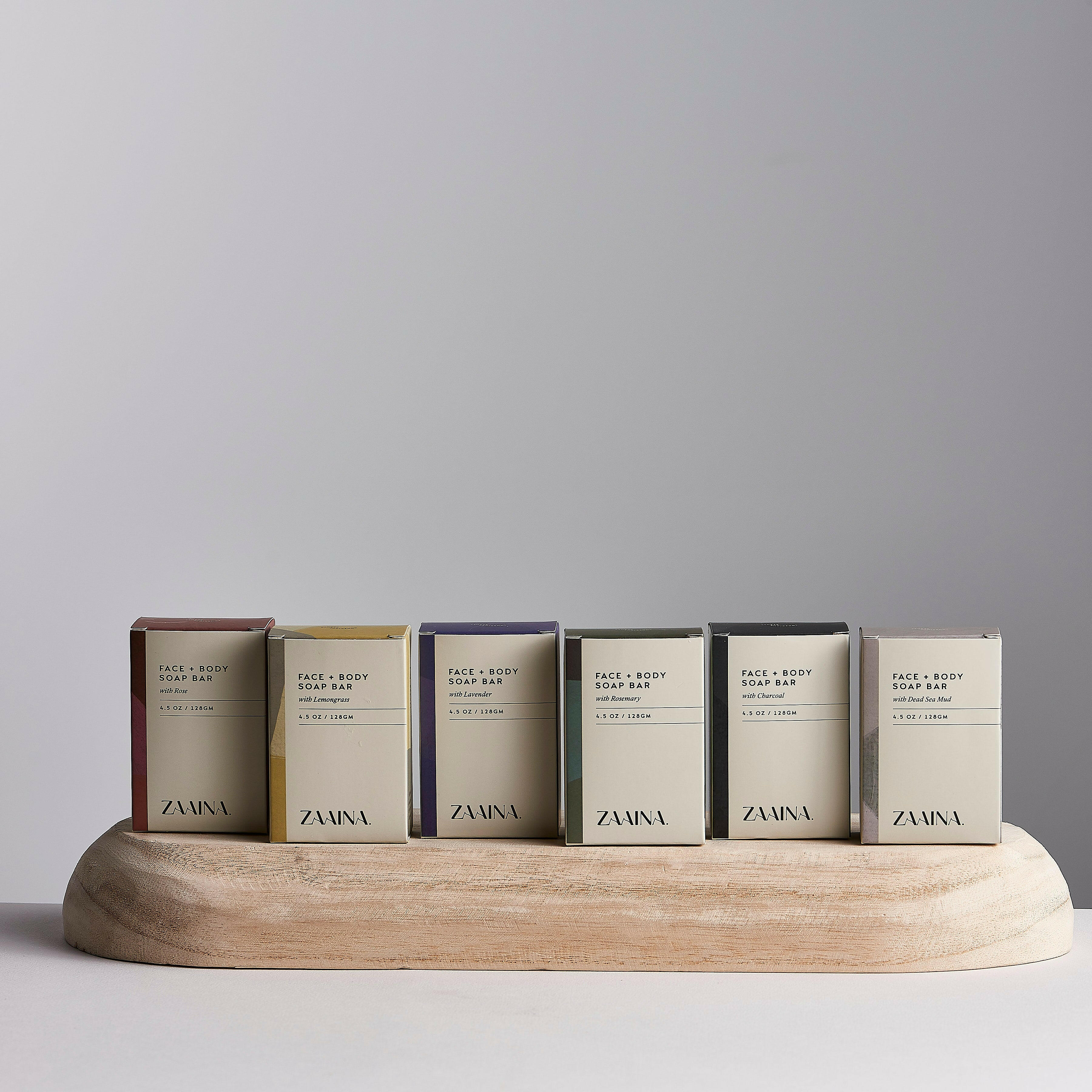 Handmade natural soap for a radiant skincare routine on a bathroom tray with green leaves, gentle and eco-friendly.