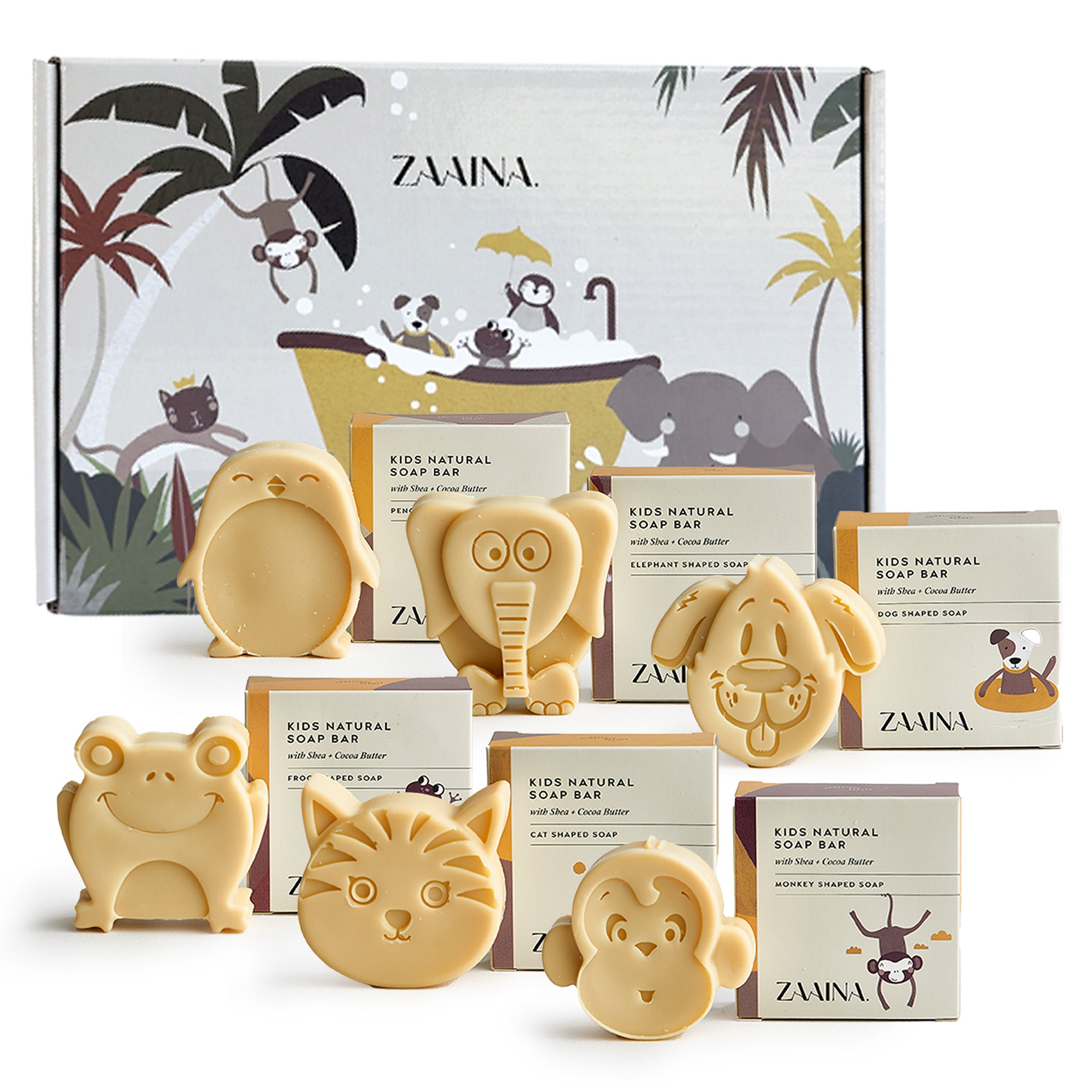 Kids Natural Soap Bars | Animal Shaped Handmade Soap Set | ZAAINA