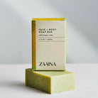 Lemon Lime Soap bar placed on a spa towel to revitalize the skin with fresh citrus aroma and natural ingredients